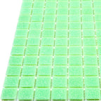 Speckled Lime Green Squares Glass Pool Tile | Tile Club