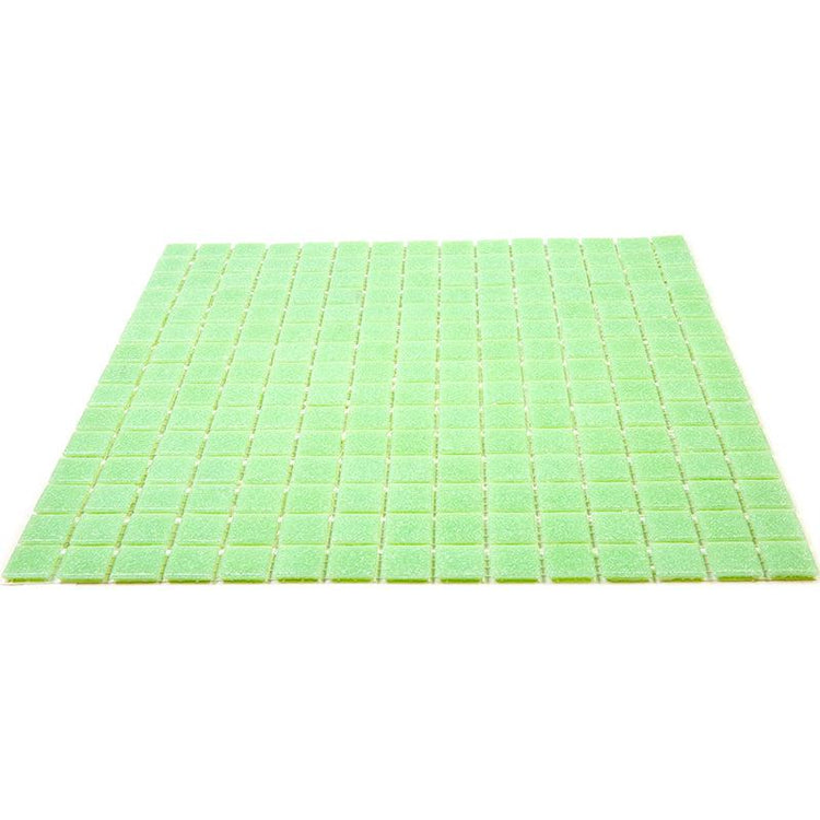 Speckled Lime Green Squares Glass Pool Tile | Tile Club