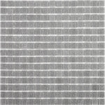 Speckled Pewter Grey Squares Glass Pool Tile