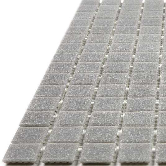 Speckled Pewter Grey Squares Glass Pool Tile | Tile Club