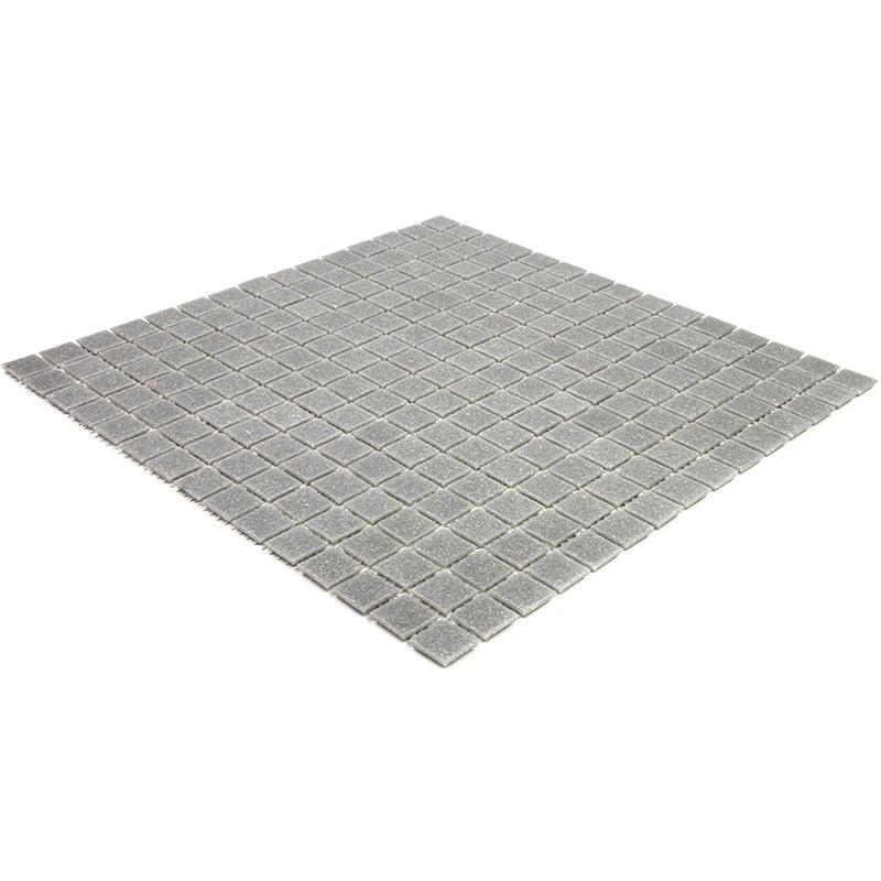 Speckled Pewter Grey Squares Glass Pool Tile | Tile Club