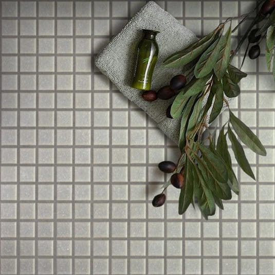 Speckled Shark Grey Glossy Squares Glass Pool Tile
