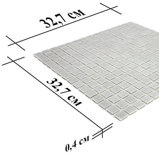 Speckled Shark Grey Squares Glass Pool Tile | Tile Club