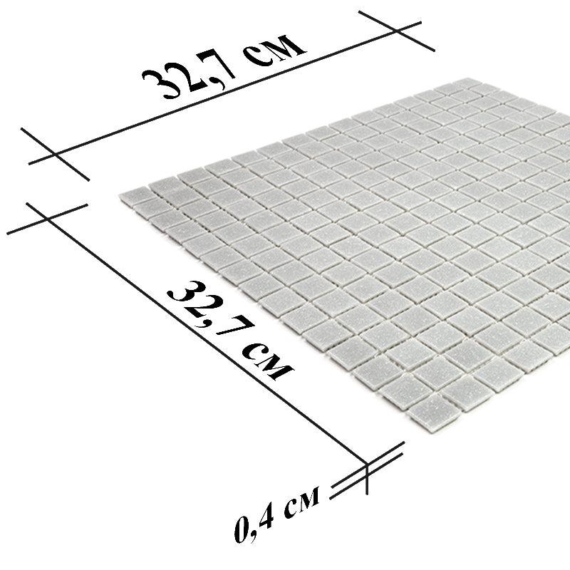 Speckled Shark Grey Squares Glass Pool Tile | Tile Club