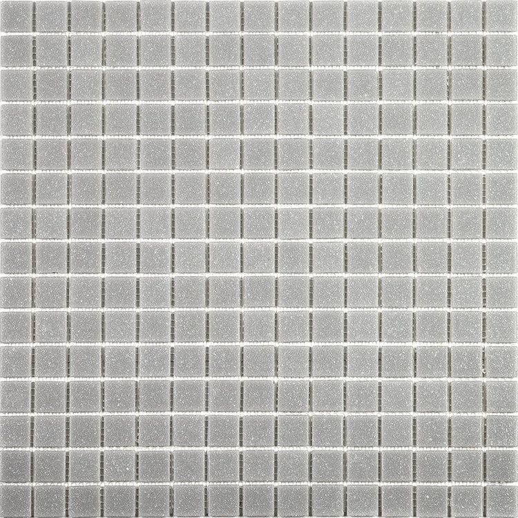 Speckled Shark Grey Squares Glass Pool Tile Sample