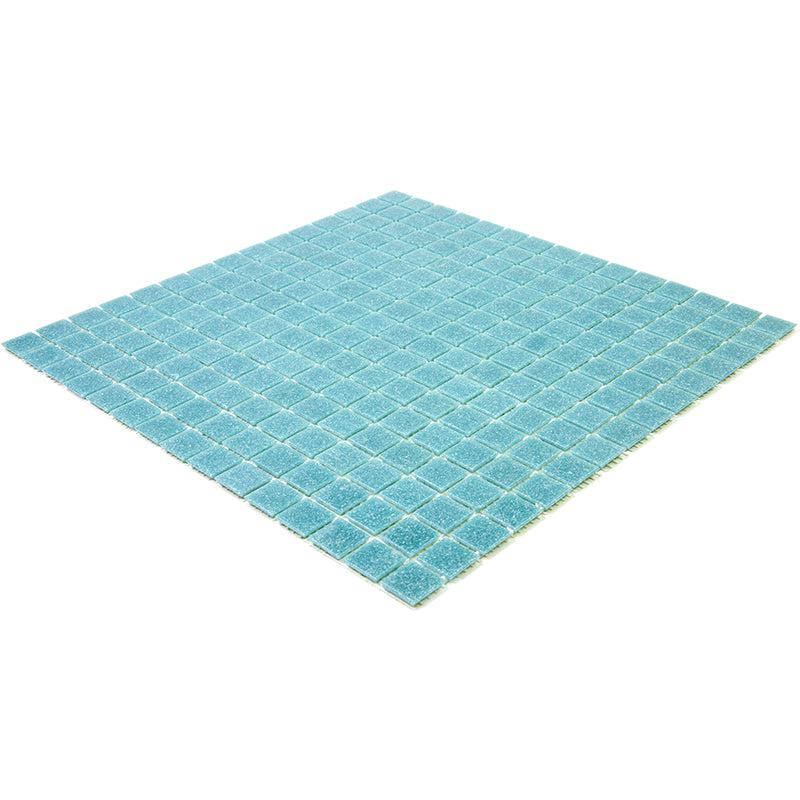 Speckled Turquoise Squares Glass Pool Tile | Tile Club