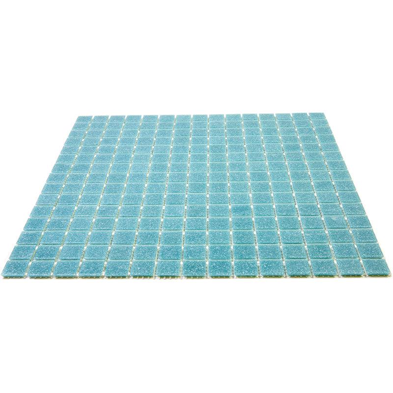 Speckled Turquoise Squares Glass Pool Tile | Tile Club