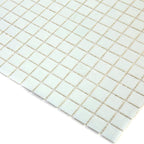 Speckled White Squares Glass Pool Tile | Tile Club