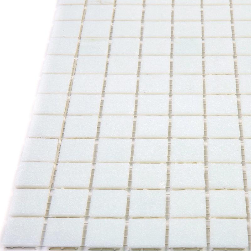 Speckled White Squares Glass Pool Tile | Tile Club