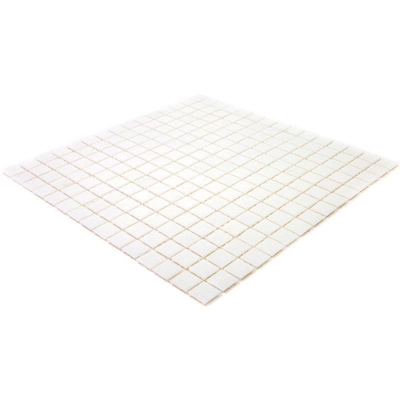 Speckled White Squares Glass Pool Tile | Tile Club