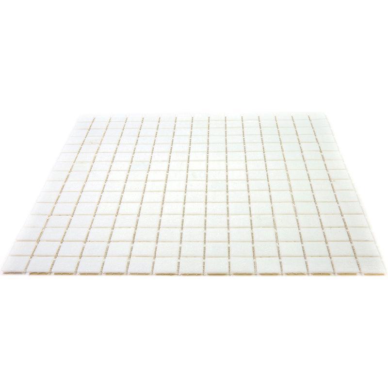 Speckled White Squares Glass Pool Tile | Tile Club