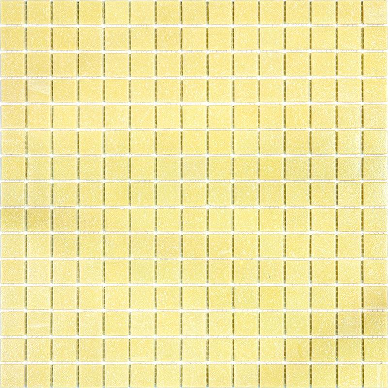 Speckled Yellow Glossy Squares Glass Pool Tile