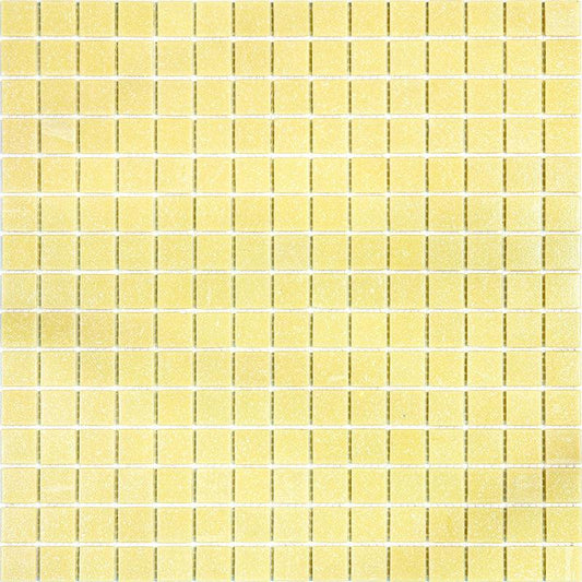 Speckled Yellow Glossy Squares Glass Pool Tile