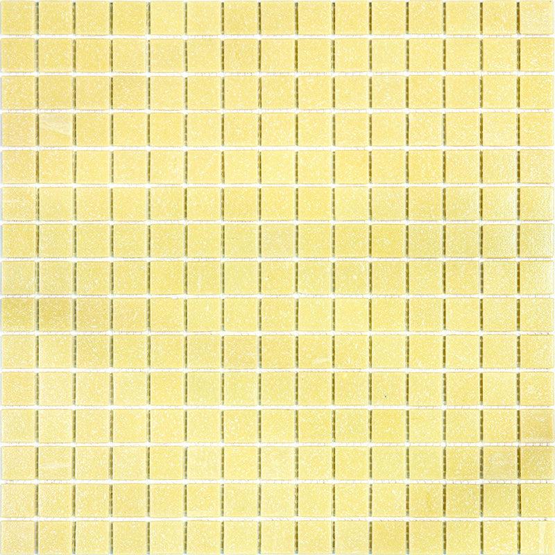 Speckled Yellow Squares Glass Pool Tile Sample