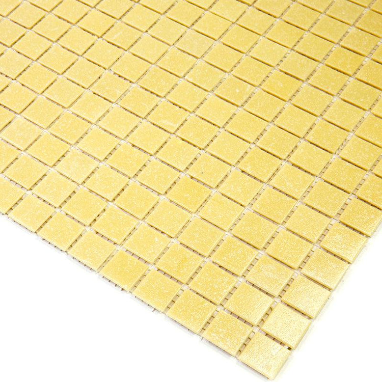 Speckled Yellow Squares Glass Pool Tile | Tile Club