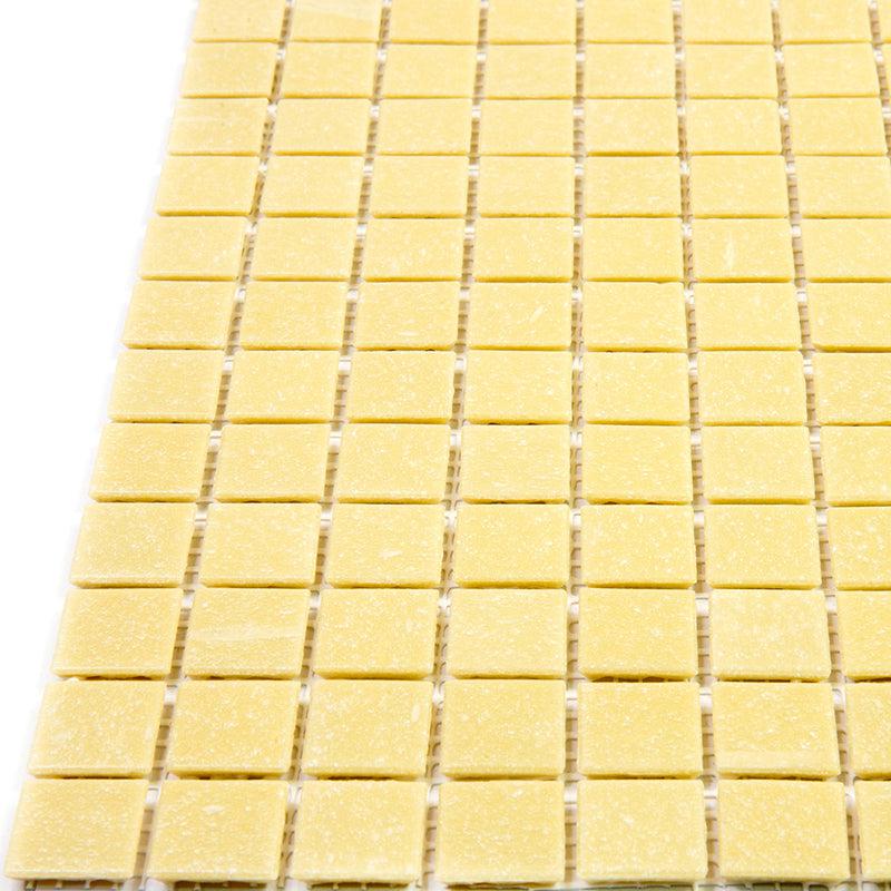 Speckled Yellow Squares Glass Pool Tile