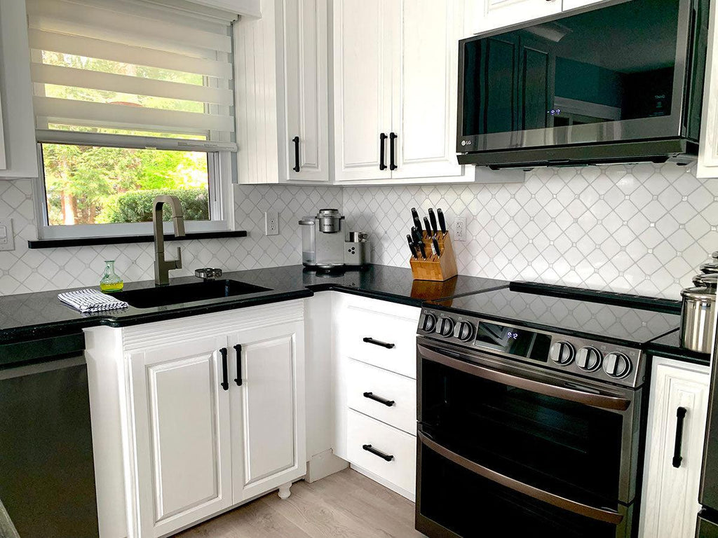 Square Rhombus Pearl White Thassos Shell Tile | Tile Club