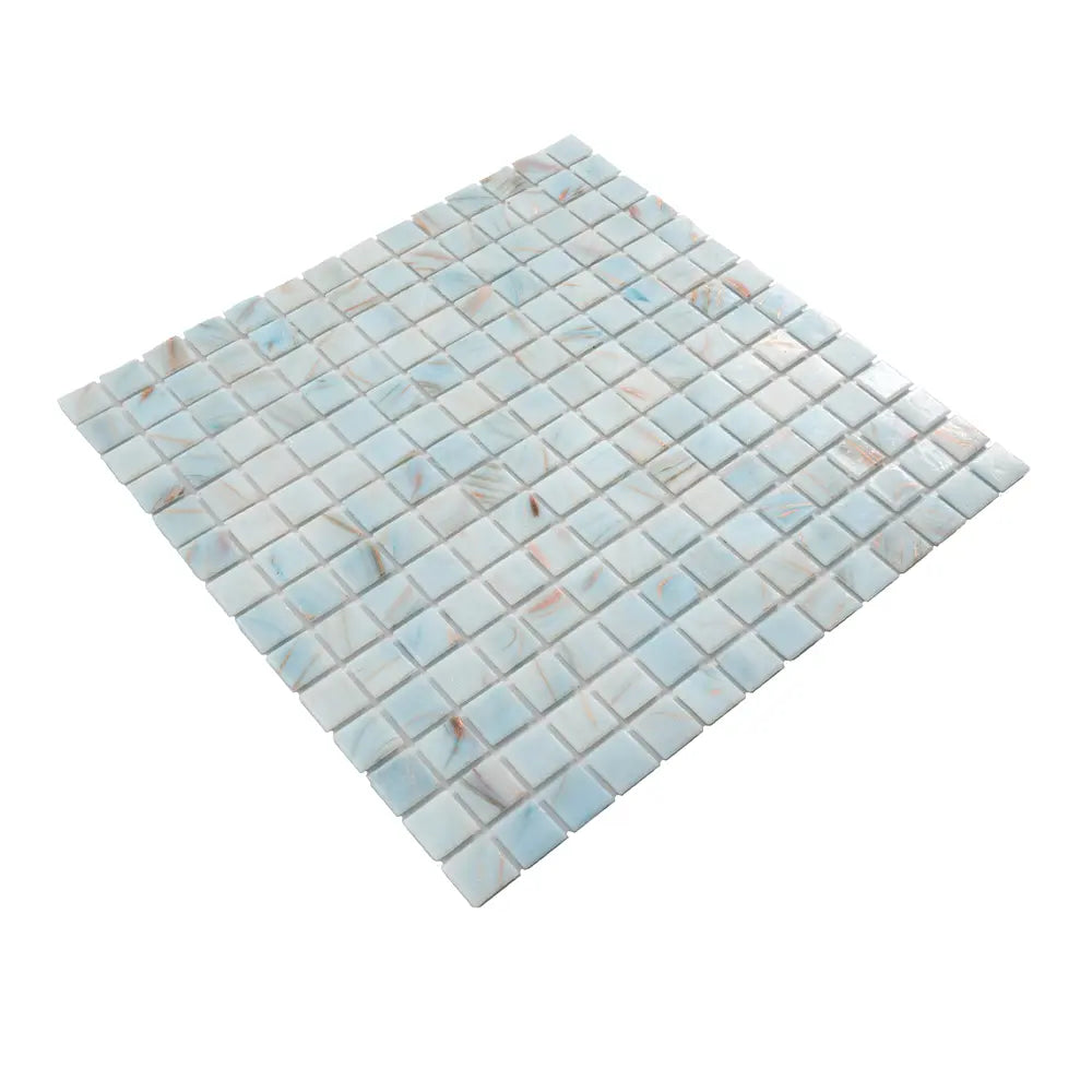 White Sand Mixed Squares Glass Squares Pool Tile | Tile Club