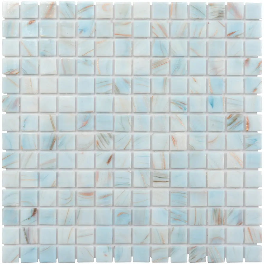 White Sand Mixed Squares Glass Squares Pool Tile | Tile Club