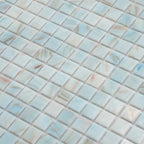 White Sand Mixed Squares Glass Squares Pool Tile | Tile Club