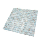 White Sand Mixed Squares Glass Squares Pool Tile | Tile Club