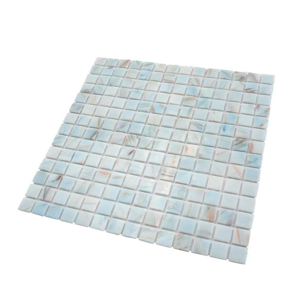White Sand Mixed Squares Glass Squares Pool Tile | Tile Club