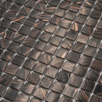 Espresso Shimmer Mixed Squares Glass Pool Tile | Tile Club