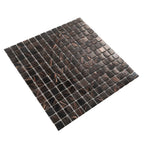 Espresso Shimmer Mixed Squares Glass Pool Tile | Tile Club