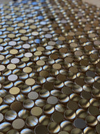 Stainless Steel Penny Pebble Metal Mosaic Tile | Tile Club