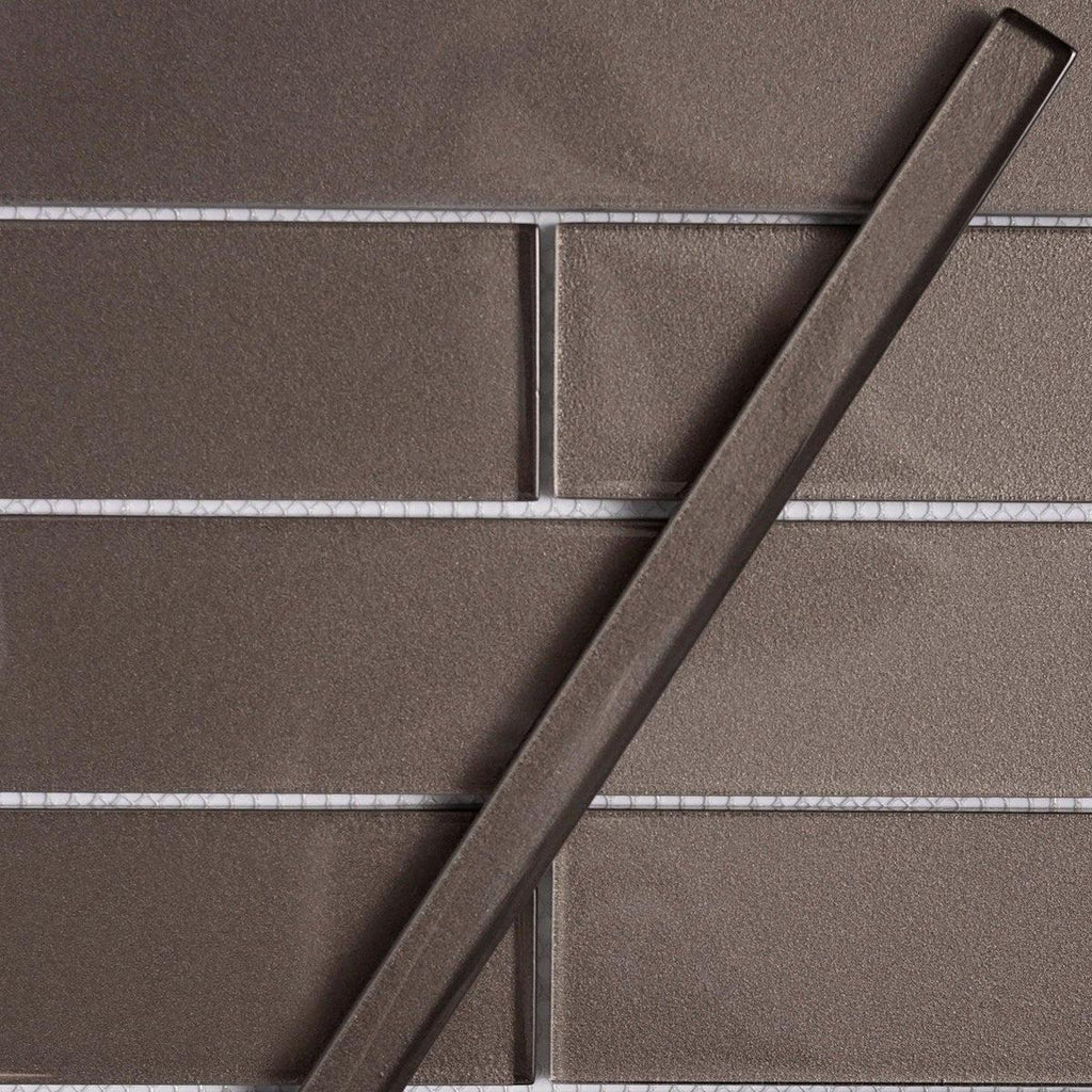 Stardust Dark Pencil Glass Molding and Tile Trim