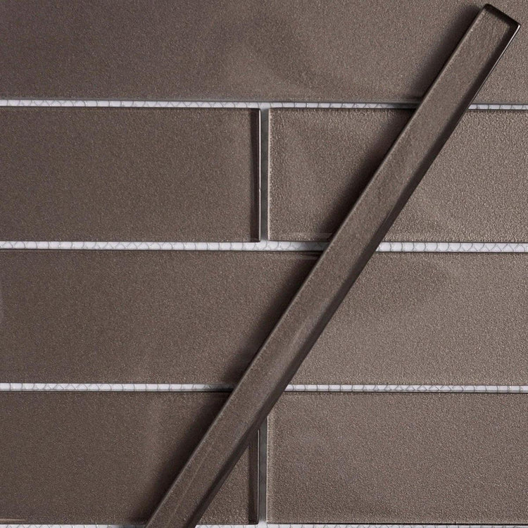 Stardust Dark Pencil Glass Molding and Tile Trim