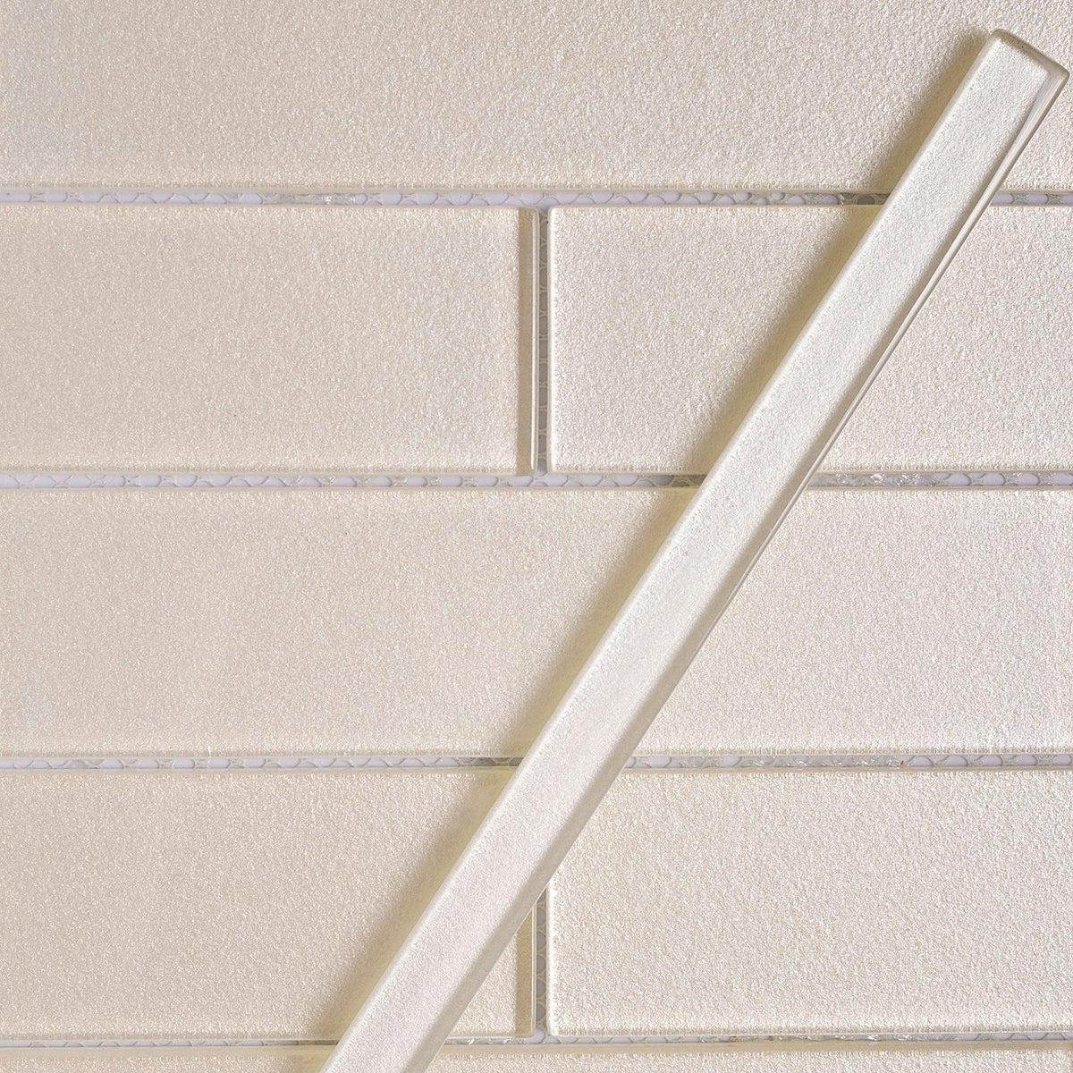Stardust Ice Pencil Glass Molding and Tile Trim