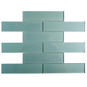 blue glass subway tile