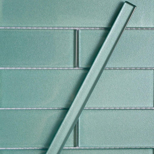 Stardust Marine Pencil Glass Molding and Tile Trim
