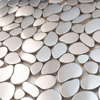 Stainless Steel Pebble Metal Mosaic Tile | Tile Club