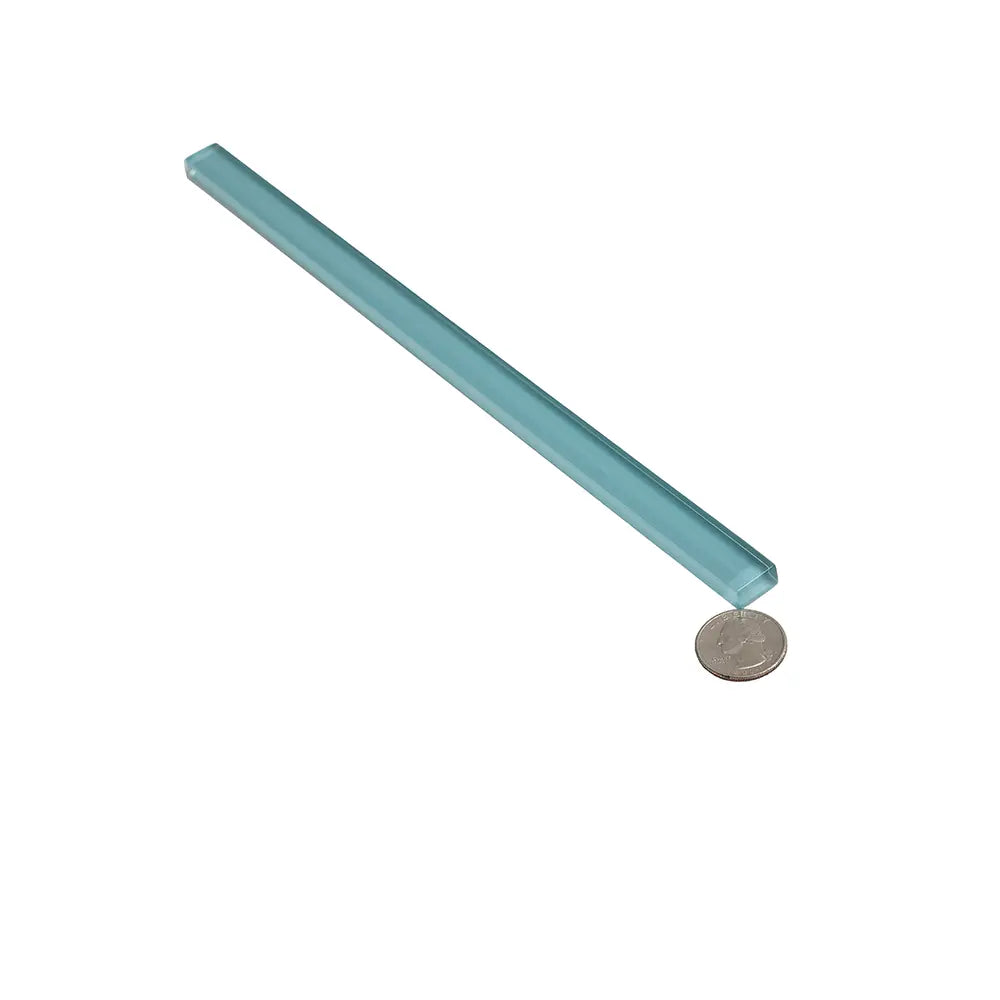 Glacier Aqua Polished Glass Pencil Liner | Tile Club
