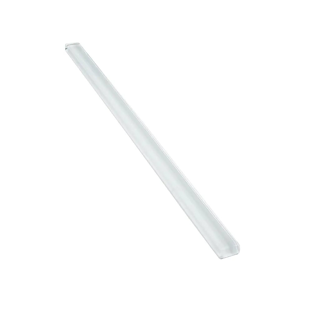 Glacier Pure White Polished Glass Pencil Liner | Tile Club