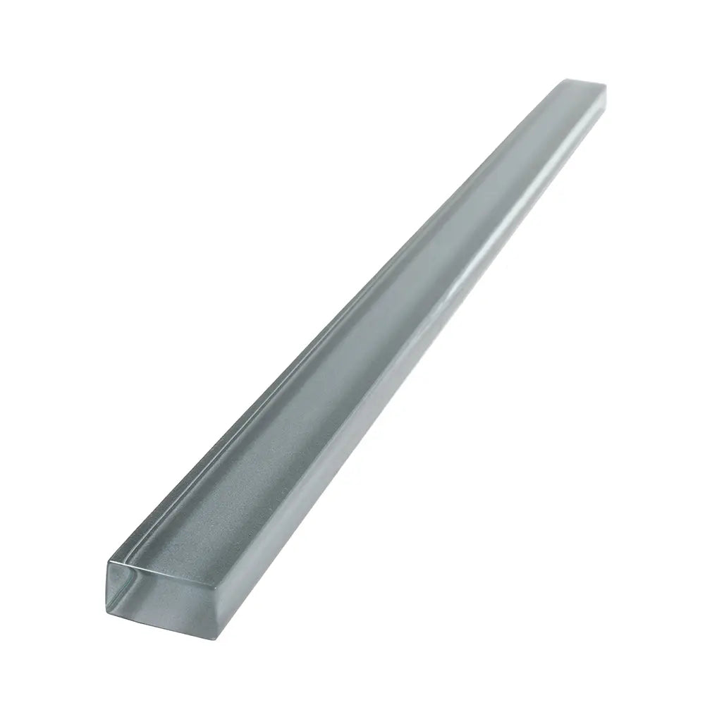 Glacier Dark Gray Polished Glass Pencil Liner | Tile Club
