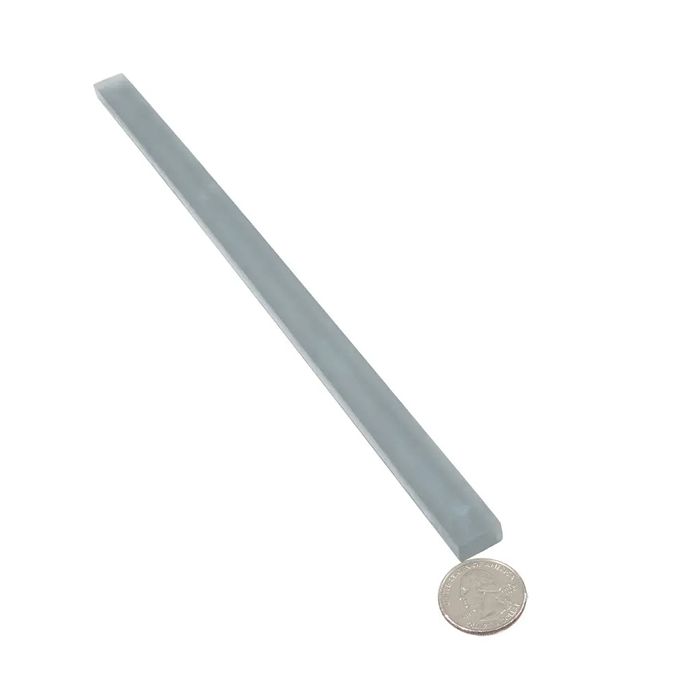 Glacier Dark Gray Frosted Glass Pencil Liner | Tile Club