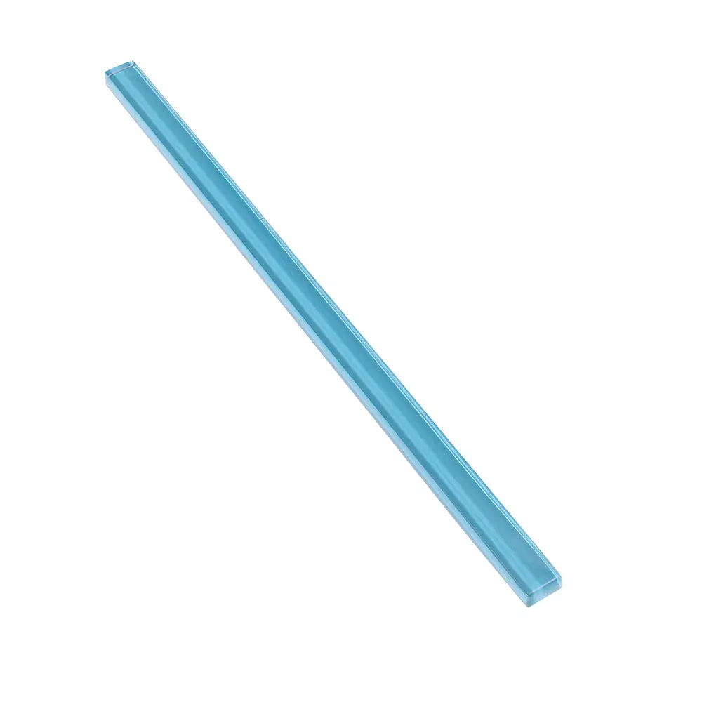 Glacier Ocean Blue Polished Glass Pencil Liner | Tile Club