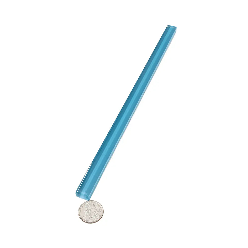 Glacier Ocean Blue Polished Glass Pencil Liner | Tile Club