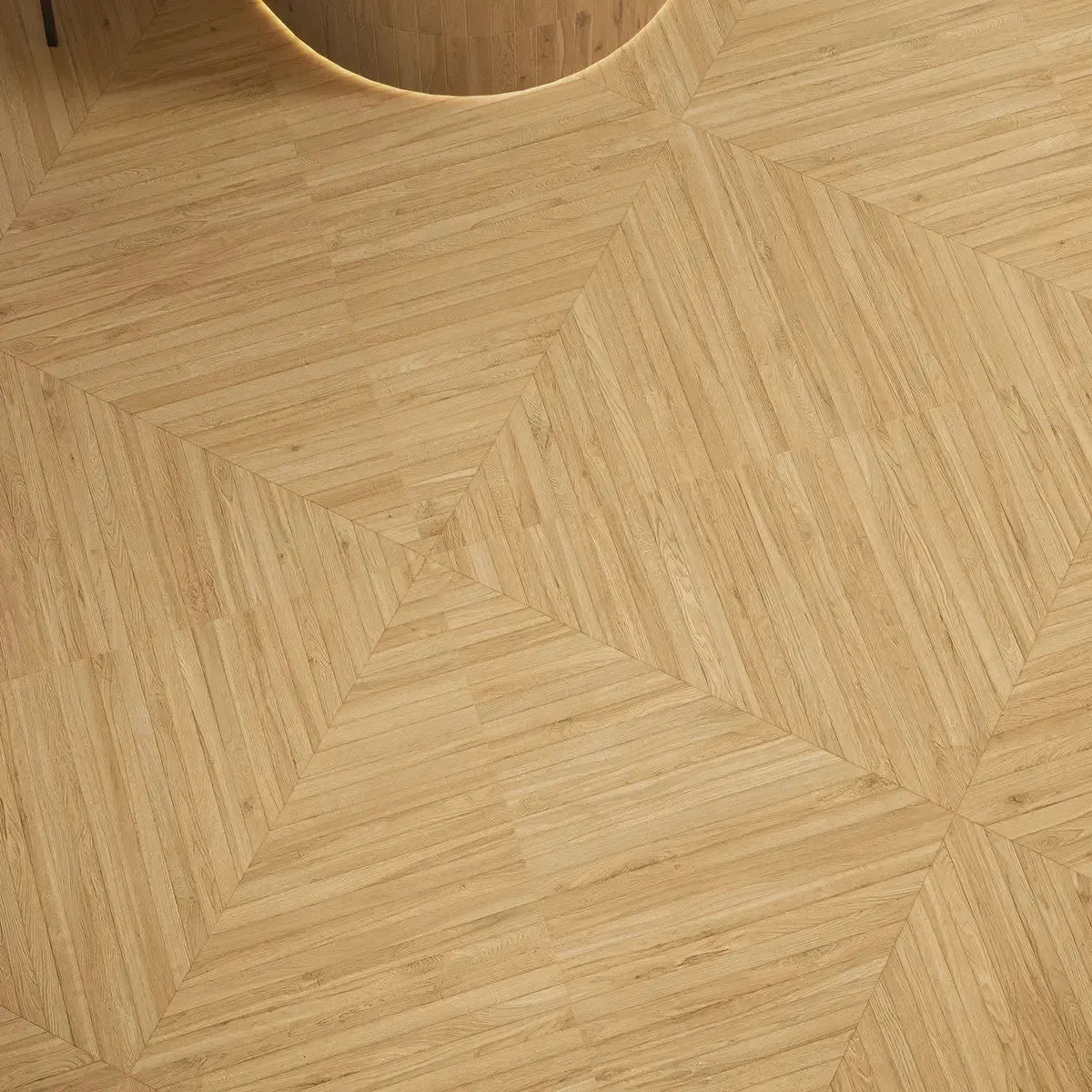 Solstrand Honey Oak Geometric Parquet Tile 40X40 | Tile Club