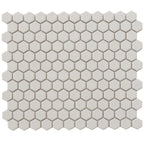 1'' White Matte Hexagon Porcelain Mosaic | Tile Club