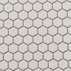 1'' White Matte Hexagon Porcelain Mosaic | Tile Club