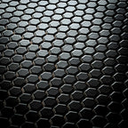 1'' Black Matte Hexagon Porcelain Mosaic | Tile Club