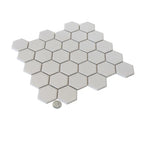 2'' White Matte Hexagon Porcelain Mosaic