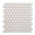 2'' White Matte Hexagon Porcelain Mosaic