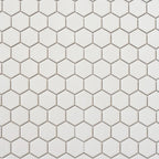 2'' White Matte Hexagon Porcelain Mosaic