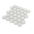 2'' White Matte Hexagon Porcelain Mosaic