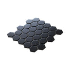 2'' Black Matte Hexagon Porcelain Mosaic | Tile Club